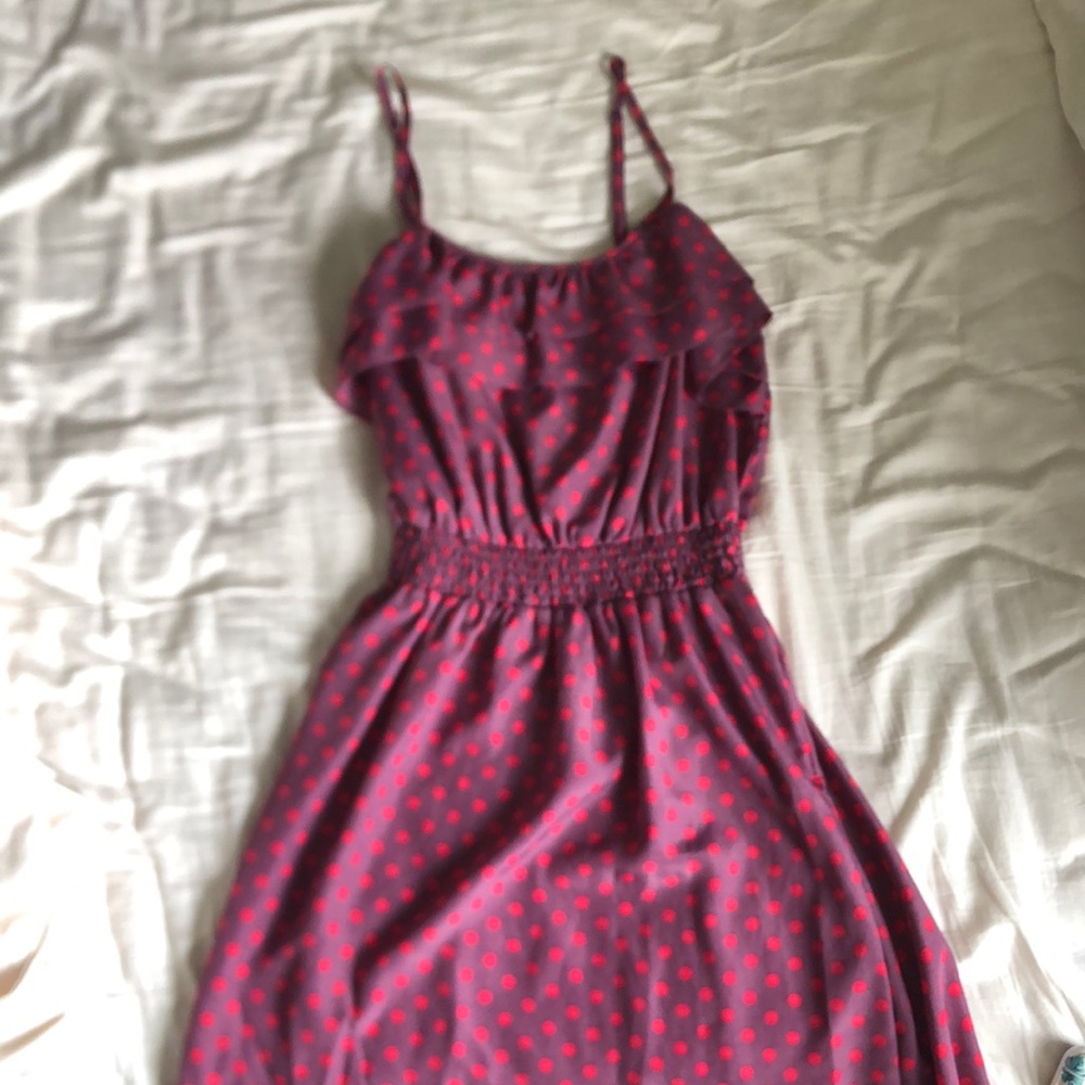 Purple dress w/pink polka dots, large xhilaration